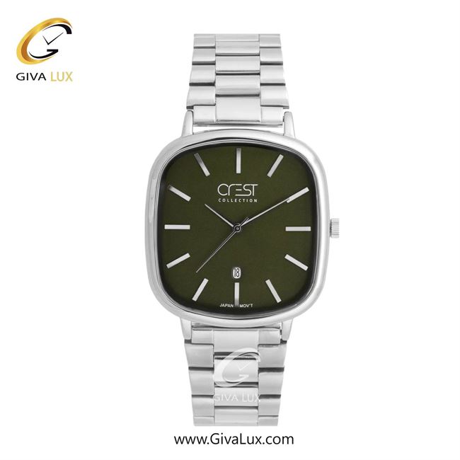 ساعت مچی اورجینال مردانه کرست نقره ای | نقره ای| زیتونی| کد رفرنس Crest 9079-4