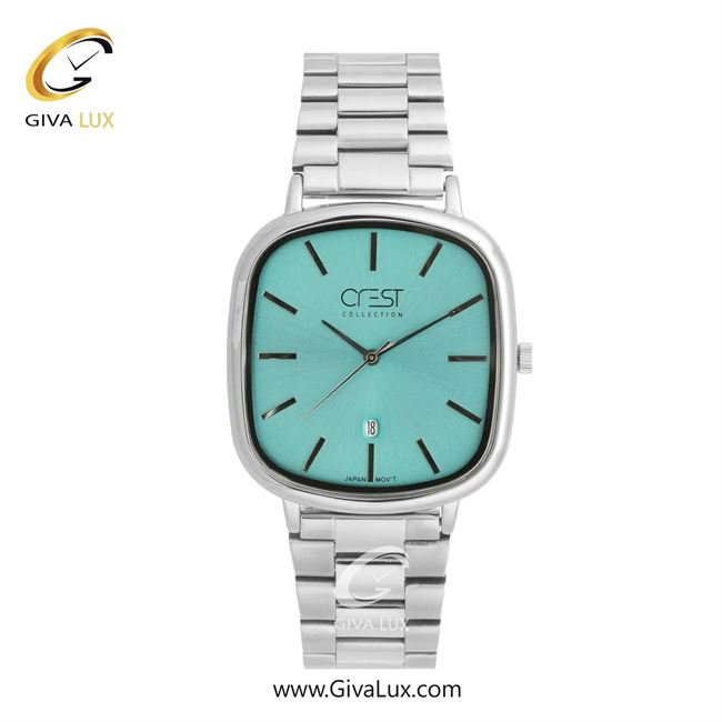 ساعت مچی اورجینال مردانه کرست نقره ای | نقره ای| آبی| کد رفرنس Crest 9079-5