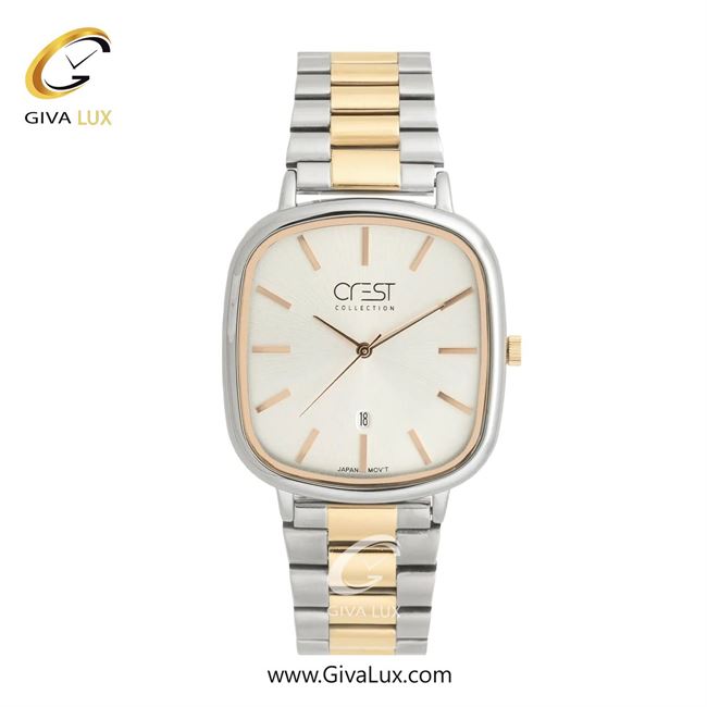 ساعت مچی اورجینال مردانه کرست نقره ای | نقره ای-طلایی| نقره ای| کد رفرنس Crest 9079-8