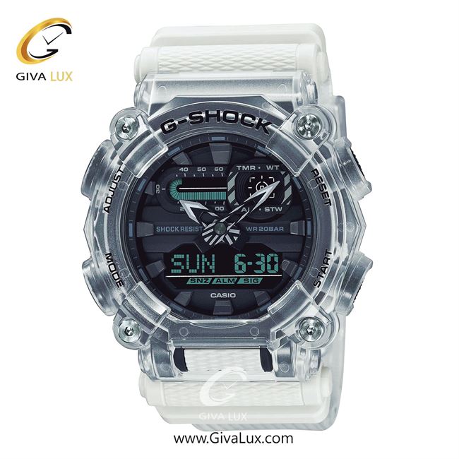 ساعت مچی اورجینال مردانه کاسیو Casio دو زمانه نقره ای | سفید| دودی|تیتانیوم| کد رفرنس جی شاک G-Shock GA-900SKL-7ADR