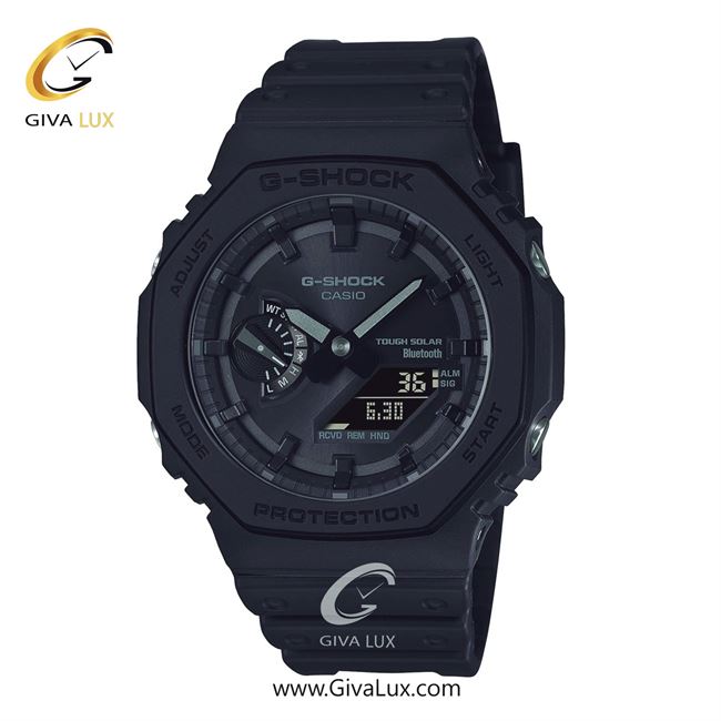 ساعت مچی اورجینال مردانه کاسیو Casio دو زمانه مشکی | مشکی| مشکی| کد رفرنس جی شاک G-Shock GA-B2100-1A1DR