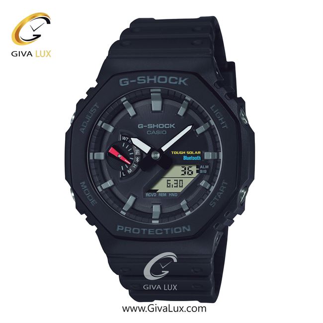 ساعت مچی اورجینال مردانه کاسیو Casio دو زمانه مشکی | مشکی| مشکی| کد رفرنس جی شاک G-Shock GA-B2100-1ADR