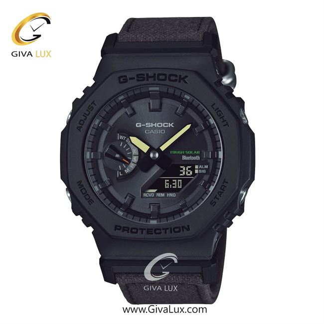 ساعت مچی اورجینال مردانه کاسیو Casio دو زمانه مشکی | بنفش| مشکی| کد رفرنس جی شاک G-Shock GA-B2100CT-1A5DR