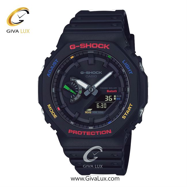 ساعت مچی اورجینال مردانه کاسیو Casio دو زمانه مشکی | مشکی| مشکی| کد رفرنس جی شاک G-Shock GA-B2100FC-1ADR