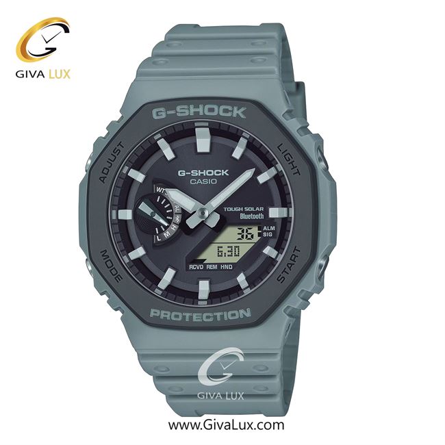 ساعت مچی اورجینال مردانه کاسیو Casio دو زمانه طوسی-تیتانیوم | طوسی| دودی|تیتانیوم| کد رفرنس جی شاک G-Shock GA-B2100LUU-8A