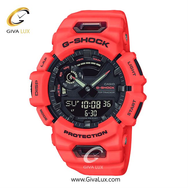 ساعت مچی اورجینال مردانه کاسیو Casio دو زمانه قرمز | قرمز| مشکی| کد رفرنس جی شاک G-Shock GBA-900-4ADR