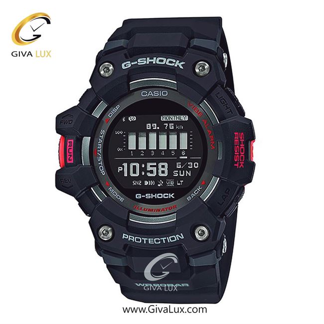 ساعت مچی اورجینال مردانه کاسیو Casio دو زمانه مشکی | مشکی| مشکی| کد رفرنس جی شاک G-Shock GBD-100-1DR