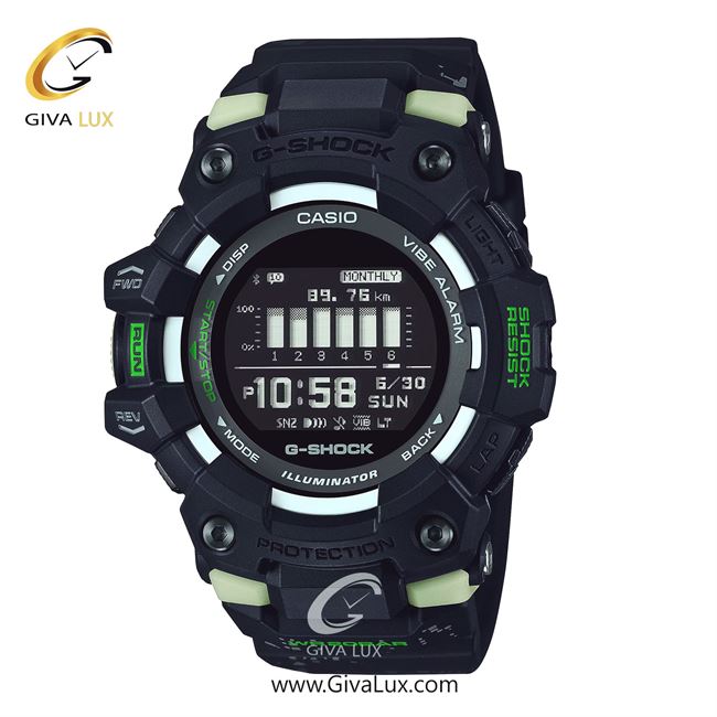 ساعت مچی اورجینال مردانه کاسیو Casio دو زمانه مشکی | مشکی| مشکی| کد رفرنس جی شاک G-Shock GBD-100LM-1DR