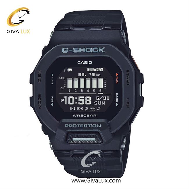 ساعت مچی اورجینال مردانه کاسیو Casio مشکی | مشکی| مشکی| کد رفرنس جی شاک G-Shock GBD-200-1DR