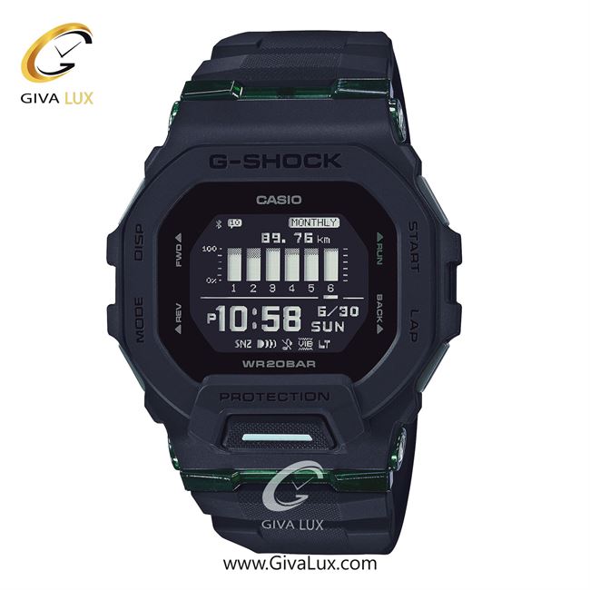 ساعت مچی اورجینال مردانه کاسیو Casio مشکی-سبز | مشکی| مشکی| کد رفرنس جی شاک G-Shock GBD-200UU-1DR
