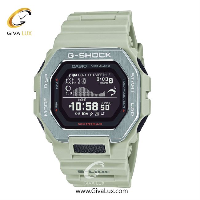 ساعت مچی اورجینال مردانه کاسیو Casio خاکی | خاکی| مشکی| کد رفرنس جی شاک G-Shock GBX-100-8DR