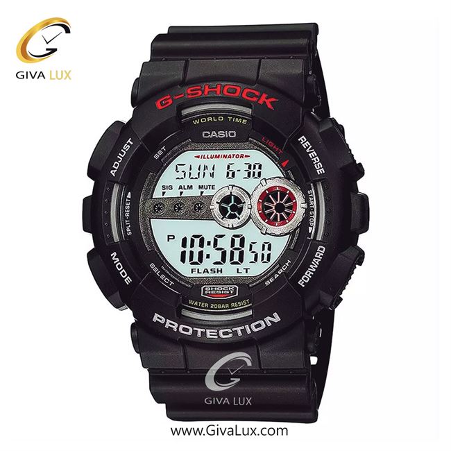 ساعت مچی اورجینال مردانه کاسیو Casio مشکی | مشکی| مشکی| کد رفرنس جی شاک G-Shock GD-100-1A