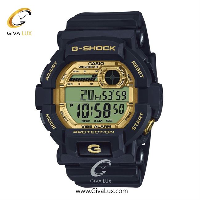ساعت مچی اورجینال مردانه کاسیو Casio مشکی | مشکی| طلایی| کد رفرنس جی شاک G-Shock GD-350GB-1DR
