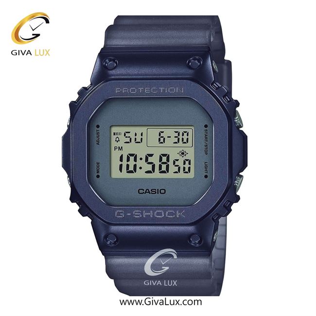 ساعت مچی اورجینال مردانه-زنانه-یونیسکس کاسیو Casio سرمه ای | سرمه ای| آبی خاکستری| کد رفرنس جی شاک G-Shock GM-5600MF-2DR