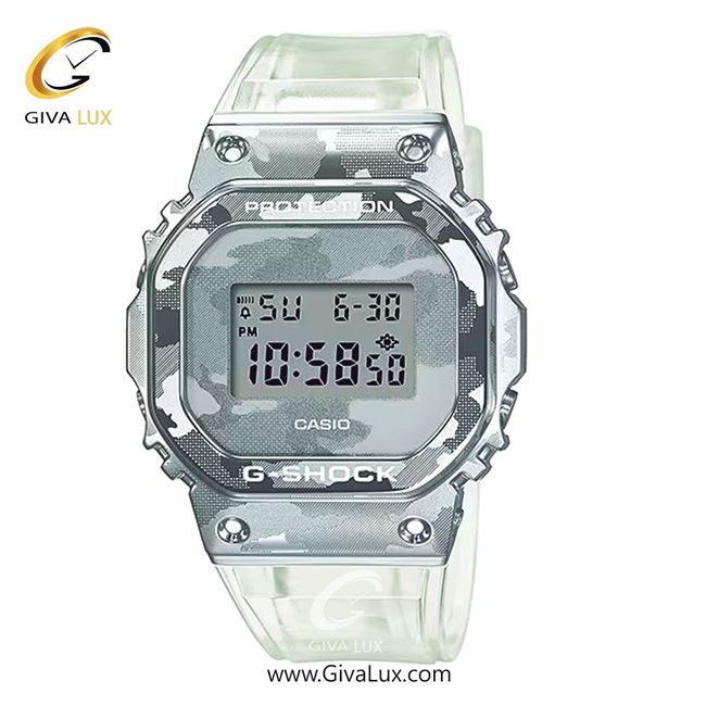 ساعت مچی اورجینال مردانه کاسیو Casio دو زمانه طوسی | شیری| طوسی| کد رفرنس جی شاک G-Shock GM-5600SCM-1DR