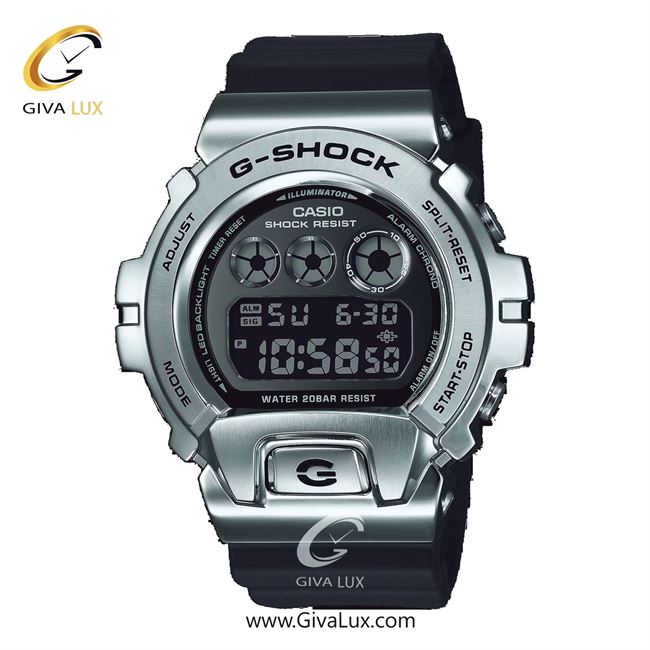 ساعت مچی اورجینال مردانه کاسیو Casio نقره ای | مشکی| دودی|تیتانیوم| کد رفرنس جی شاک G-Shock GM-6900U-1DR