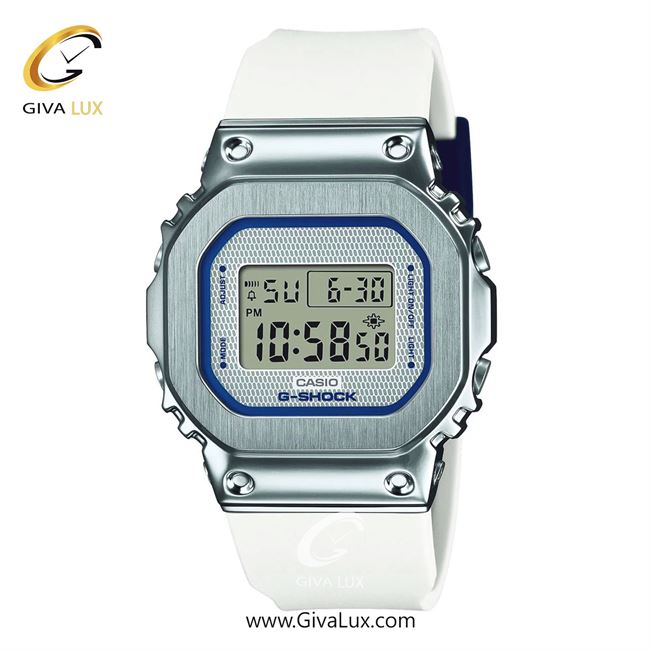 ساعت مچی اورجینال زنانه کاسیو Casio نقره ای | سفید| نقره ای| کد رفرنس جی شاک G-Shock GM-S5600LC-7DR
