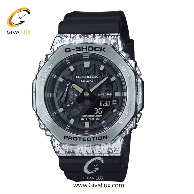 ساعت مچی اورجینال زنانه-یونیسکس-مردانه کاسیو Casio نقره ای | مشکی| مشکی| کد رفرنس GM-2100GC-1ADR
