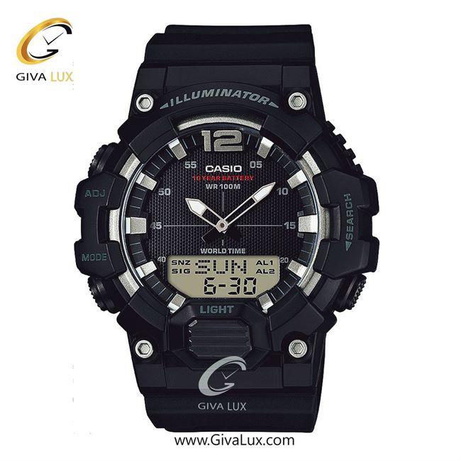 ساعت مچی اورجینال مردانه کاسیو Casio دو زمانه مشکی | مشکی| مشکی| کد رفرنس HDC-700-1AVDF