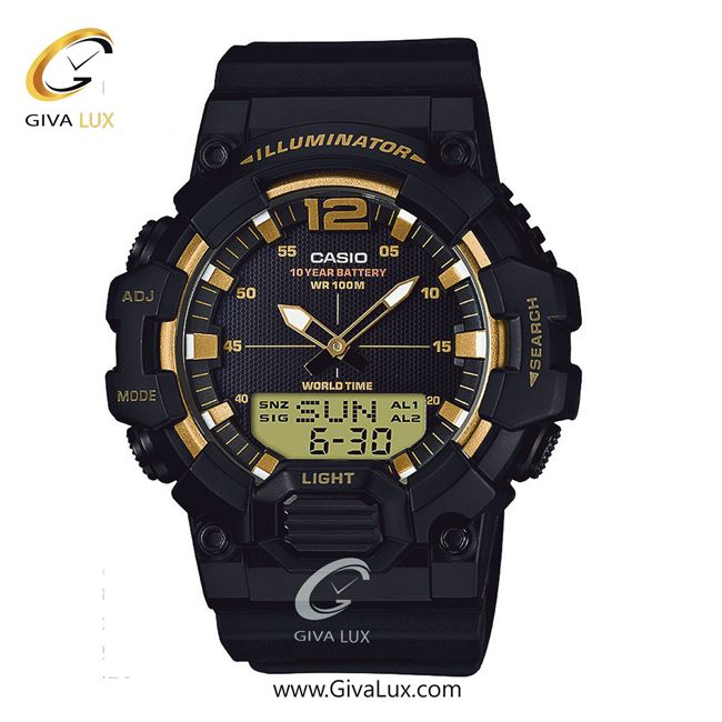 ساعت مچی اورجینال مردانه کاسیو Casio دو زمانه طلایی-مشکی | مشکی| مشکی| کد رفرنس HDC-700-9AVDF