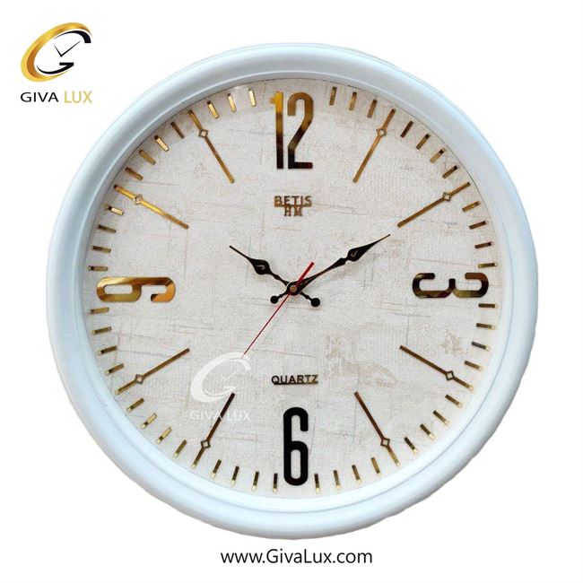 ساعت دیواری اورجینال بتیس PVC سفید| کد رفرنس HM