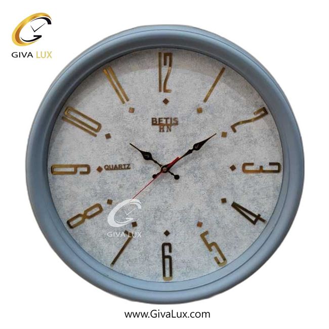 ساعت دیواری اورجینال بتیس PVC طوسی| کد رفرنس HN