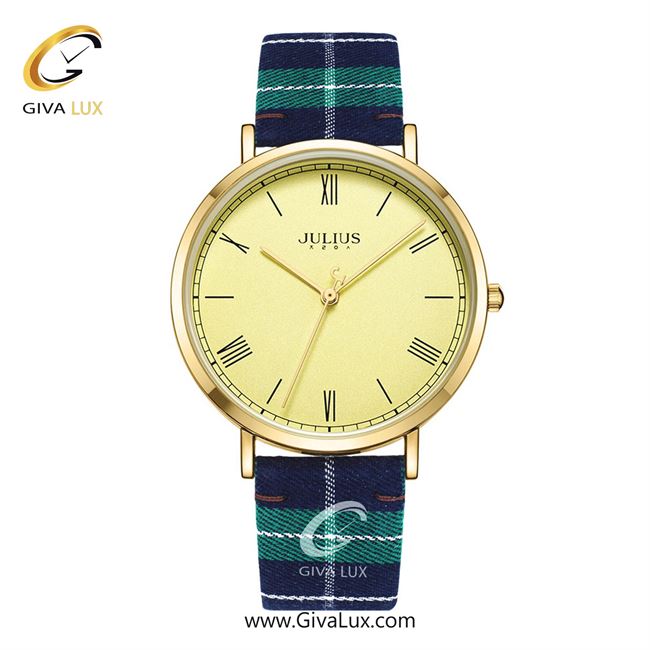 ساعت مچی اورجینال زنانه جولیوس طلایی | سبز-آبی| زرد| کد رفرنس JA-1015B