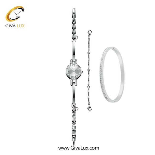 پک هدیه ساعت و دستبند اورجینال زنانه جولیوس نقره ای | نقره ای| نقره ای| کد رفرنس JA-1033A