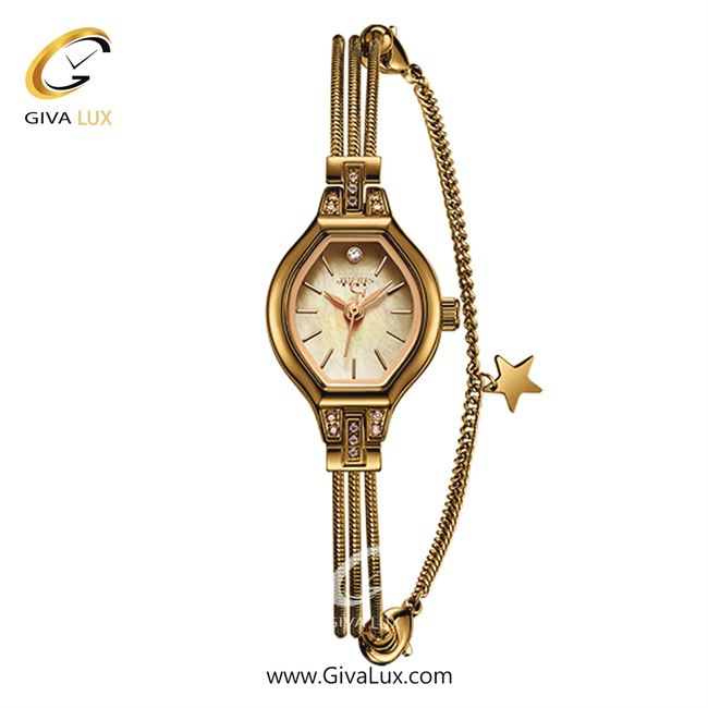 ساعت مچی اورجینال زنانه جولیوس طلایی | طلایی| کرم| کد رفرنس JA-1057E