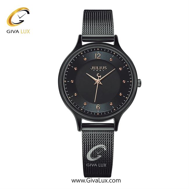 ساعت مچی اورجینال زنانه جولیوس مشکی | مشکی| مشکی| کد رفرنس JA-1060E