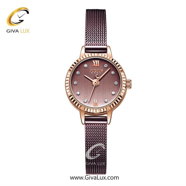 ساعت مچی اورجینال زنانه جولیوس رزگلد | قهوه ای| قهوه ای| کد رفرنس JA-1078E