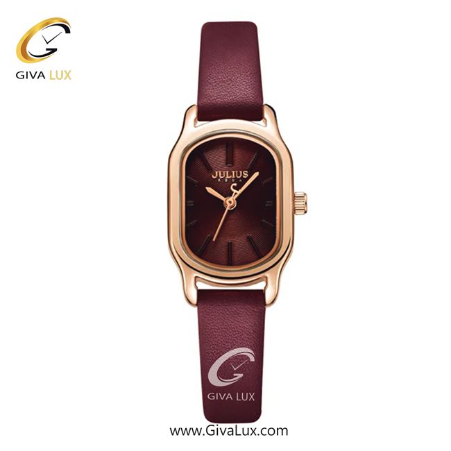 ساعت مچی اورجینال زنانه جولیوس رزگلد | زرشکی| زرشکی| کد رفرنس JA-1112D