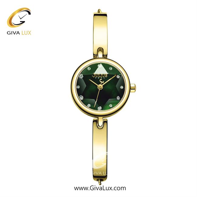 ساعت مچی اورجینال زنانه جولیوس طلایی | طلایی| سبز یشمی تیره| کد رفرنس JA-1126B