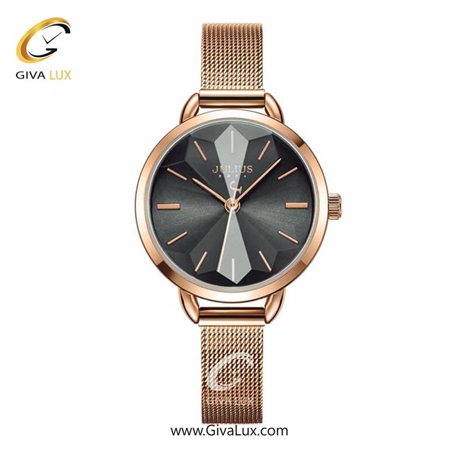 ساعت مچی اورجینال جولیوس زنانه رزگلد | رزگلد | مشکی | کد رفرنس JA-1128B
