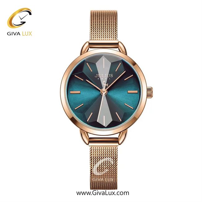 ساعت مچی اورجینال جولیوس زنانه رزگلد | رزگلد | سبز | کد رفرنس JA-1128D