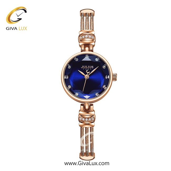 ساعت مچی اورجینال زنانه جولیوس رزگلد | رزگلد| سرمه ای| کد رفرنس JA-1135C