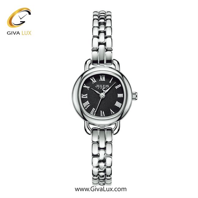 ساعت مچی اورجینال جولیوس زنانه نقره ای | نقره ای | مشکی | کد رفرنس JA-1150B