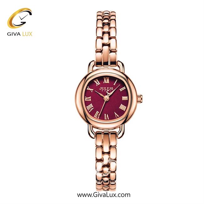 ساعت مچی اورجینال جولیوس زنانه رزگلد | رزگلد | قرمز | کد رفرنس JA-1150E