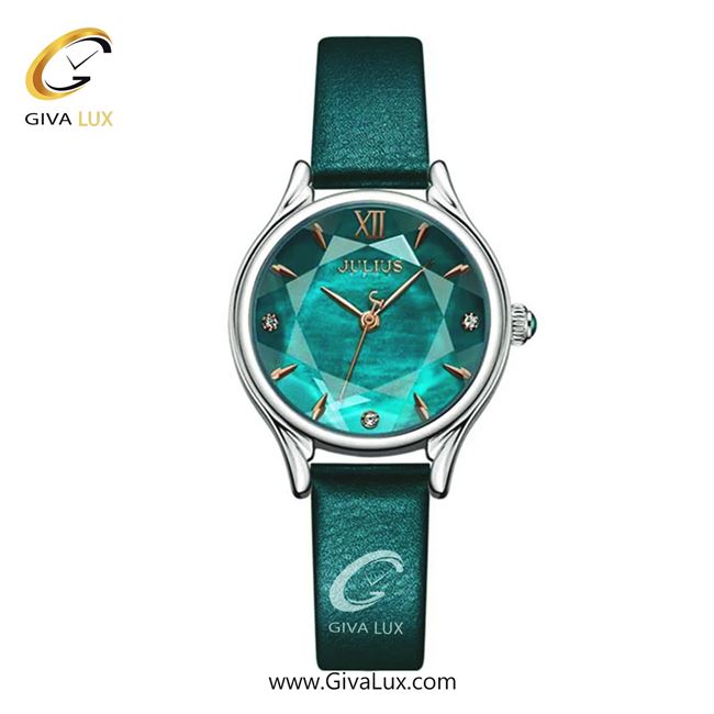 ساعت مچی اورجینال زنانه جولیوس نقره ای | سبزآبی| سبزآبی| کد رفرنس JA-1154A