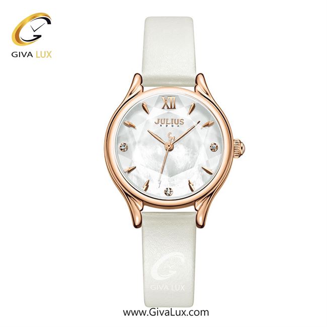 ساعت مچی اورجینال زنانه جولیوس رزگلد | سفید| سفید صدفی| کد رفرنس JA-1154B