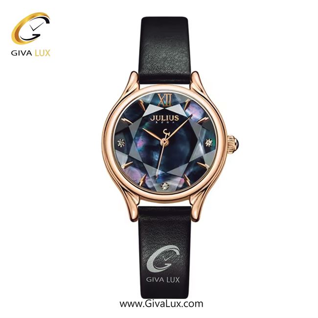 ساعت مچی اورجینال زنانه جولیوس رزگلد | مشکی| مشکی-سرمه ای| کد رفرنس JA-1154E