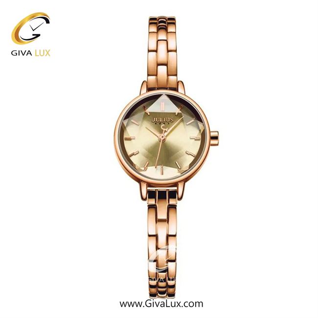 ساعت مچی اورجینال زنانه جولیوس رزگلد | رزگلد| قهوه ای| کد رفرنس JA-1162B