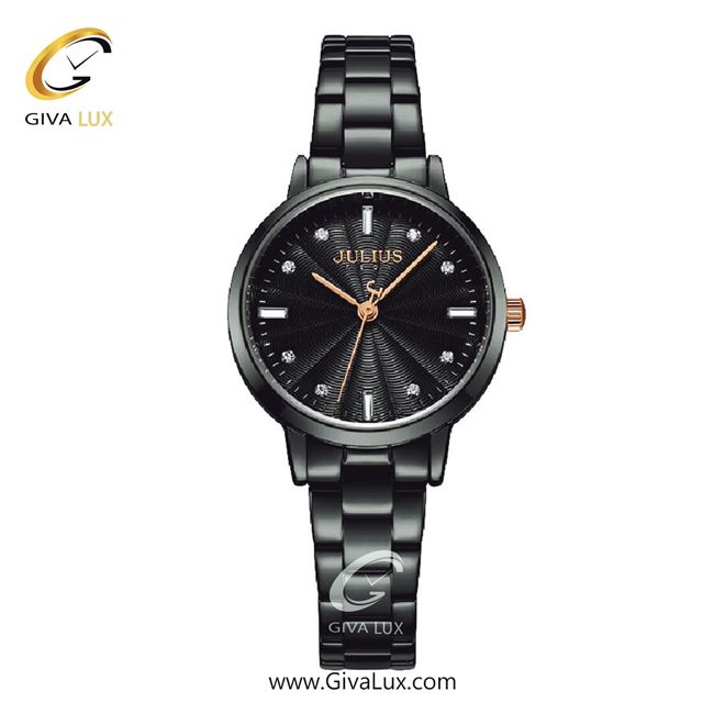 ساعت مچی اورجینال زنانه جولیوس مشکی | مشکی| مشکی| کد رفرنس JA-1167E