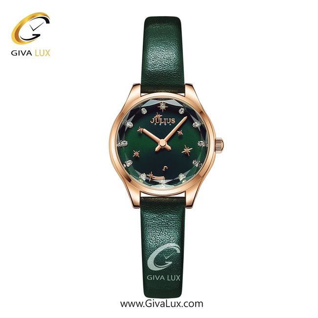ساعت مچی اورجینال زنانه جولیوس رزگلد | سبز| سبز یشمی تیره| کد رفرنس JA-1177C