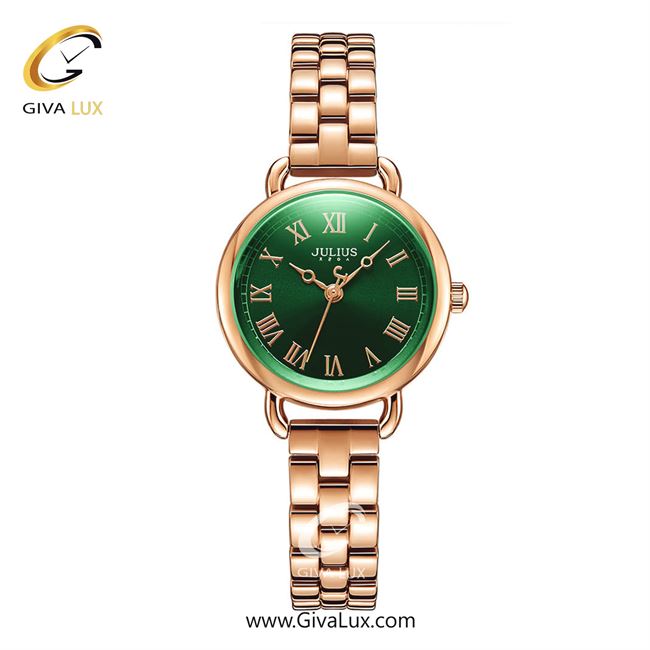 ساعت مچی اورجینال زنانه جولیوس رزگلد | رزگلد| سبز| کد رفرنس JA-1186C