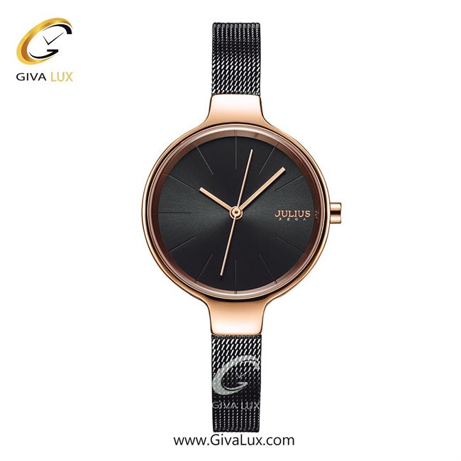 ساعت مچی اورجینال زنانه جولیوس رزگلد | مشکی| مشکی| کد رفرنس JA-1188D