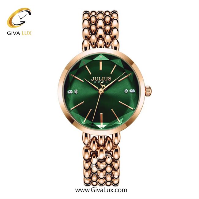 ساعت مچی اورجینال جولیوس زنانه طلایی | طلایی | سبز | کد رفرنس JA-1193D
