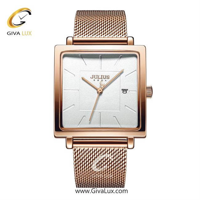 ساعت مچی اورجینال زنانه جولیوس رزگلد | رزگلد| نقره ای| کد رفرنس JA-1207B