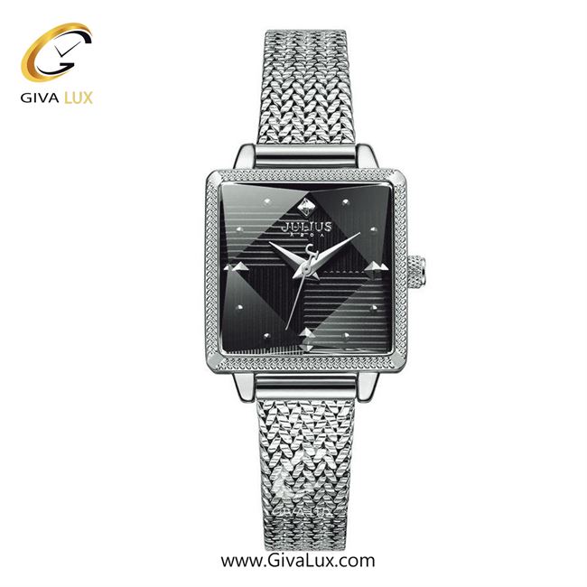 ساعت مچی اورجینال زنانه جولیوس نقره ای | نقره ای| مشکی| کد رفرنس JA-1220A