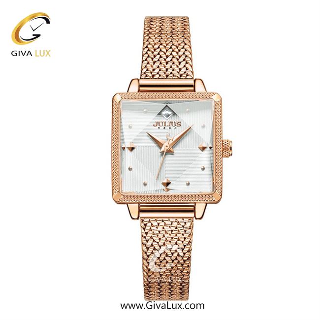 ساعت مچی اورجینال زنانه جولیوس رزگلد | رزگلد| نقره ای| کد رفرنس JA-1220B